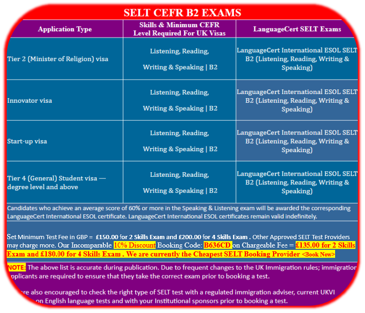 CEFR B2 English Test Booking