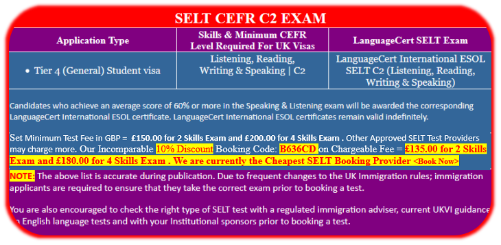 CEFR C2 English Test Booking